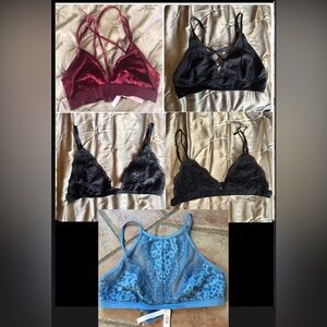 Five bralettes bundle